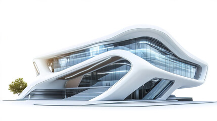 Obraz premium Futuristic smart school building with sleek design and integrated technology