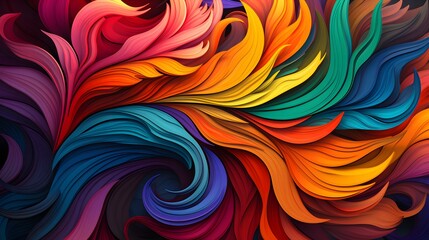 Vibrant colorful swirls abstract art digital design creative studio close-up energy and emotion
