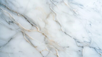 A close-up view of a polished marble surface showcasing elegant veining patterns and a soft, glossy finish.