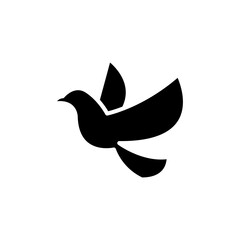 Abstract bird icon isolated on white