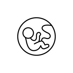 embryo icon isolated on white