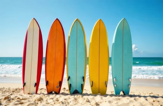 surfboard on the beach