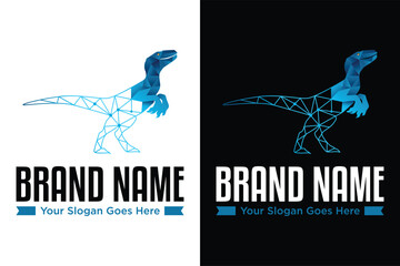 simple modern geometric raptor vector illustrator logo design © wastucitra