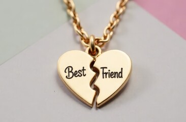 heart shaped best friend necklace