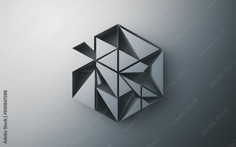 Poster 3d triangular vector minimal abstract background design abstract poster geometric design vector illu