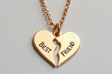 heart shaped best friend necklace