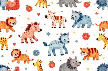 Obraz premium animals pattern