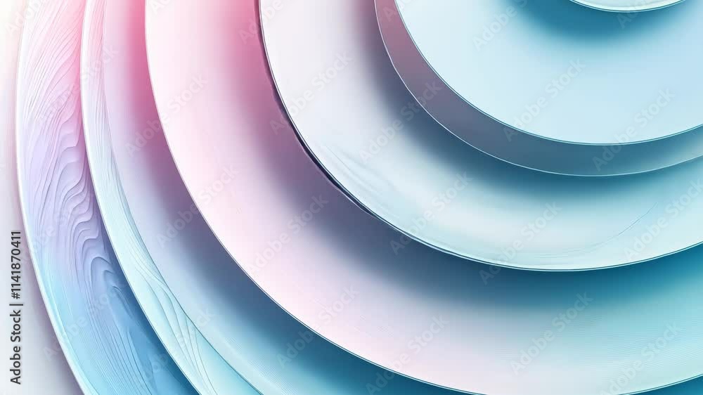 Aufkleber abstract colorful waves illustration with soft gradient and flowing shapes