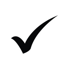Check Mark vector icon isolated on white background
