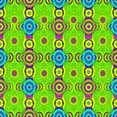 Fototapeta premium Vibrant Green Kaleidoscope Pattern 