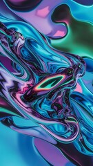 Fototapeta premium Fluid color liquid 3d elements abstract background