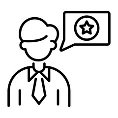 Expert advice icon in linear style 