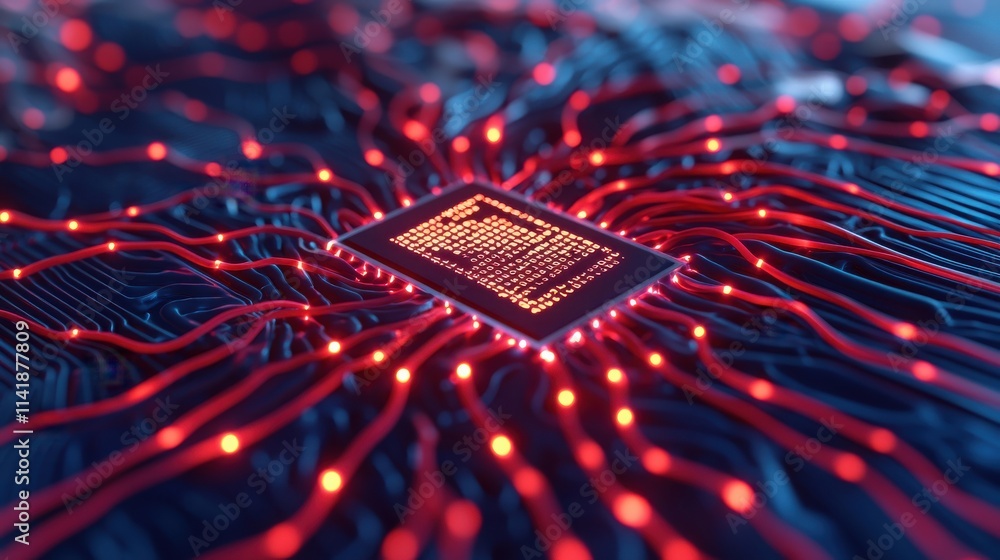 Poster digital health info analyzing the history of technology innovations in science abstract environment 