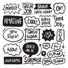 Fototapeta premium Inspirational quote doodle vector