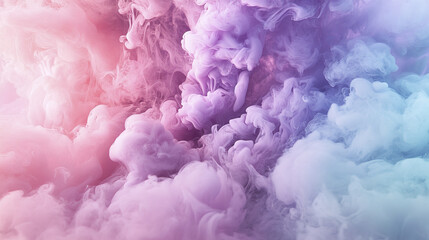 Fototapeta premium Soft pastel gradient of lavender, mint, and blush colors in fluid motion