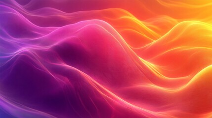 Fototapeta premium Abstract Colorful Waves Digital Art Landscape