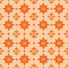Orange Starburst Pattern 