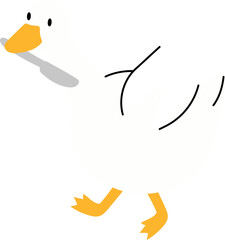 angry goose holding knife illustration © AnotaiSi