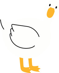 funny goose is peeking illustration