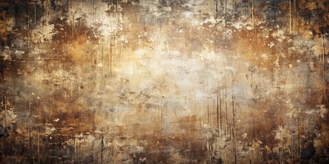Obraz premium Aged Grunge Texture Brown, Beige, and Dark Tones with Scratches and Uneven Surface