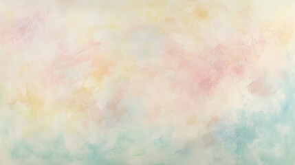 Soft pastel hues of pink, yellow, and aqua create calming background