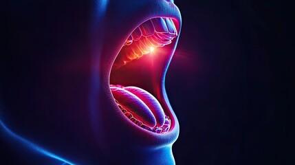 Human vocal cords structure medical diagram