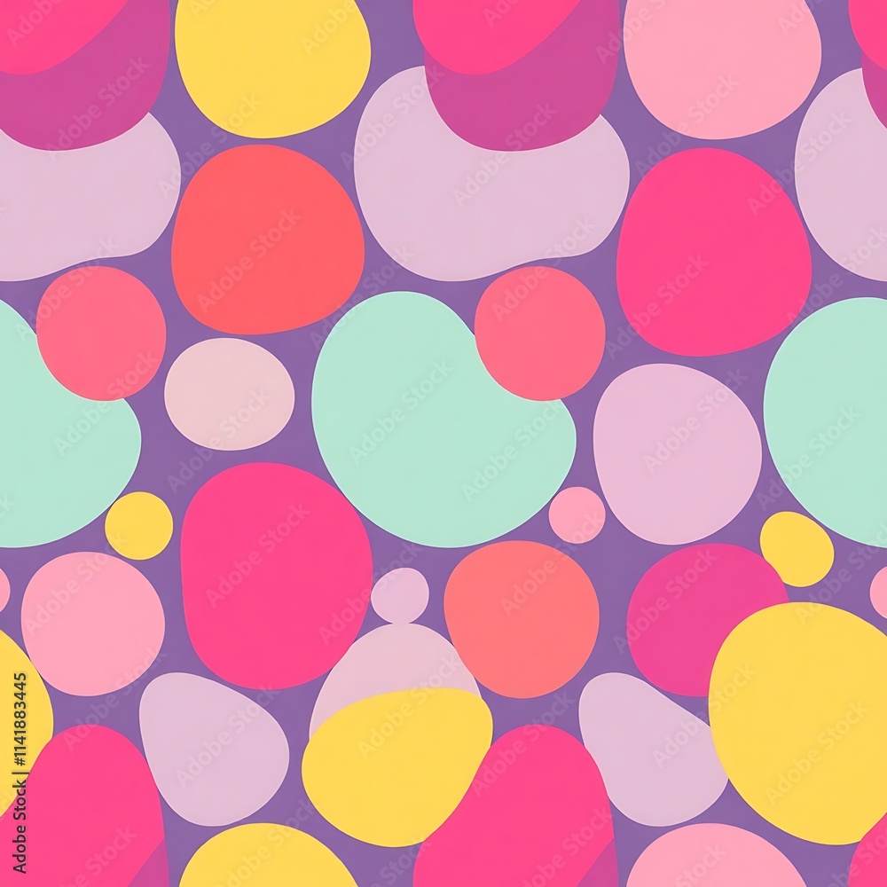 Poster abstract polka dot pattern: a vibrant and playful seamless pattern featuring a whimsical array of co