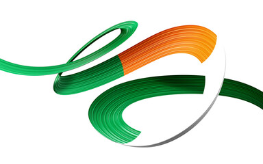 3d Flag Of Ivory Coast 3d Waving Ribbon Flag Isolated On White Background, 3d Illustration
