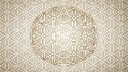 Elegant Abstract Floral Pattern Background with Circular Element