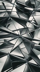 Fototapeta premium Shadow and light triangle background dynamic geometric template glass transparent triangles