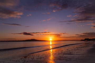 Milford Beach New Zealand Sun Rise