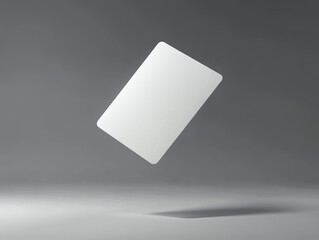 blank white card on the gray background,