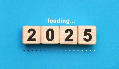Loading in 2025 on a blue background