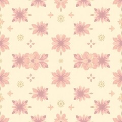 Obraz premium Pink Floral Pattern Seamless Background 