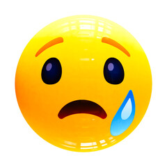 Social media emoji reaction Sad