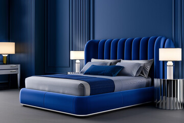 Luxurious Art Deco Bedroom with Statement Headboard