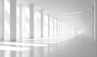 Fototapeta premium 3D Light White Background, Generative AI