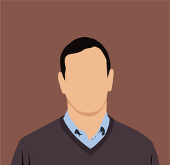 Man icon. Avatar profile. Vector illustration.