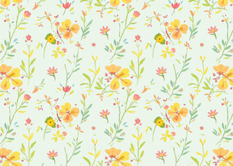 seamless pattern with flowers