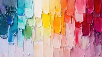 Naklejka premium Richly textured oil painting abstract art, colorful and vibrant with brushstroke details, perfect for digital or print backgrounds