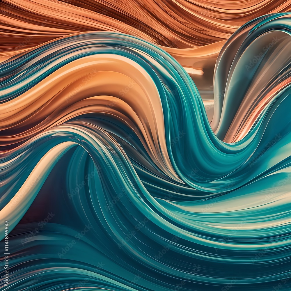 Poster abstract liquid wave background with colorful background fluid wavy shapes design