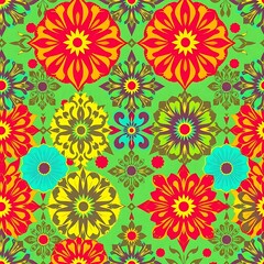 Vibrant Floral Mandala Pattern 