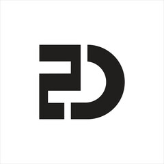 Letter Zd or Dz modern logo design, creative elegant monogram and stylish line art logo