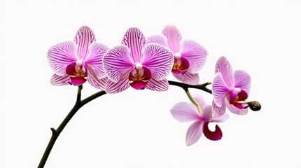 Obraz premium Moth Orchid (Phalaenopsis) Isolated on a White Background.