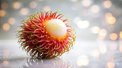 Minimalist rambutan: hairy exterior hides sweet, nutritious, tropical fruit inside.