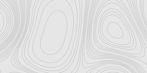Topographic terrain map patterns vintage outdoors style abstract wavy line grey background, contour line style mountain relief cartography stylized height of the lines map geographic background.