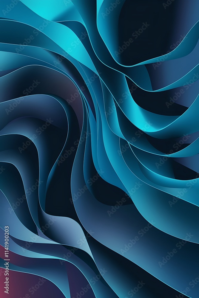 Poster set illustration vector of abstract background in blue gradient color good to use for banner social 
