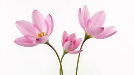 Naklejka premium Pink Lotus Flowers Isolated on a White Background.