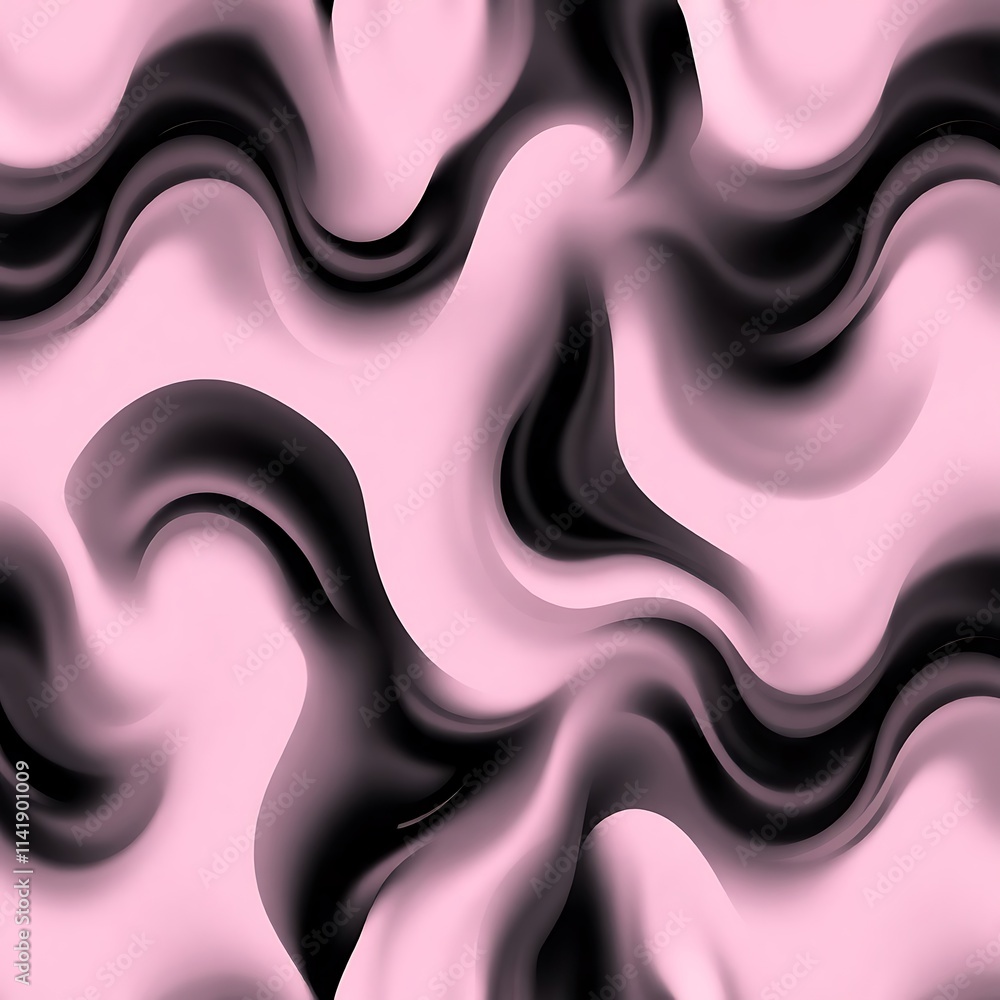 Poster pink and black abstract swirl pattern: a mesmerizing and captivating pattern with dynamic swirls of 