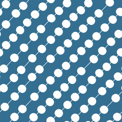 Fototapeta premium seamless pattern with circles, blue background, flora